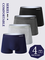 Boxers élastiques pour hommes, doux, respirants, confortables, faits main, à la mode et 402, sous-vêtements pour garçons, lot de 4 1